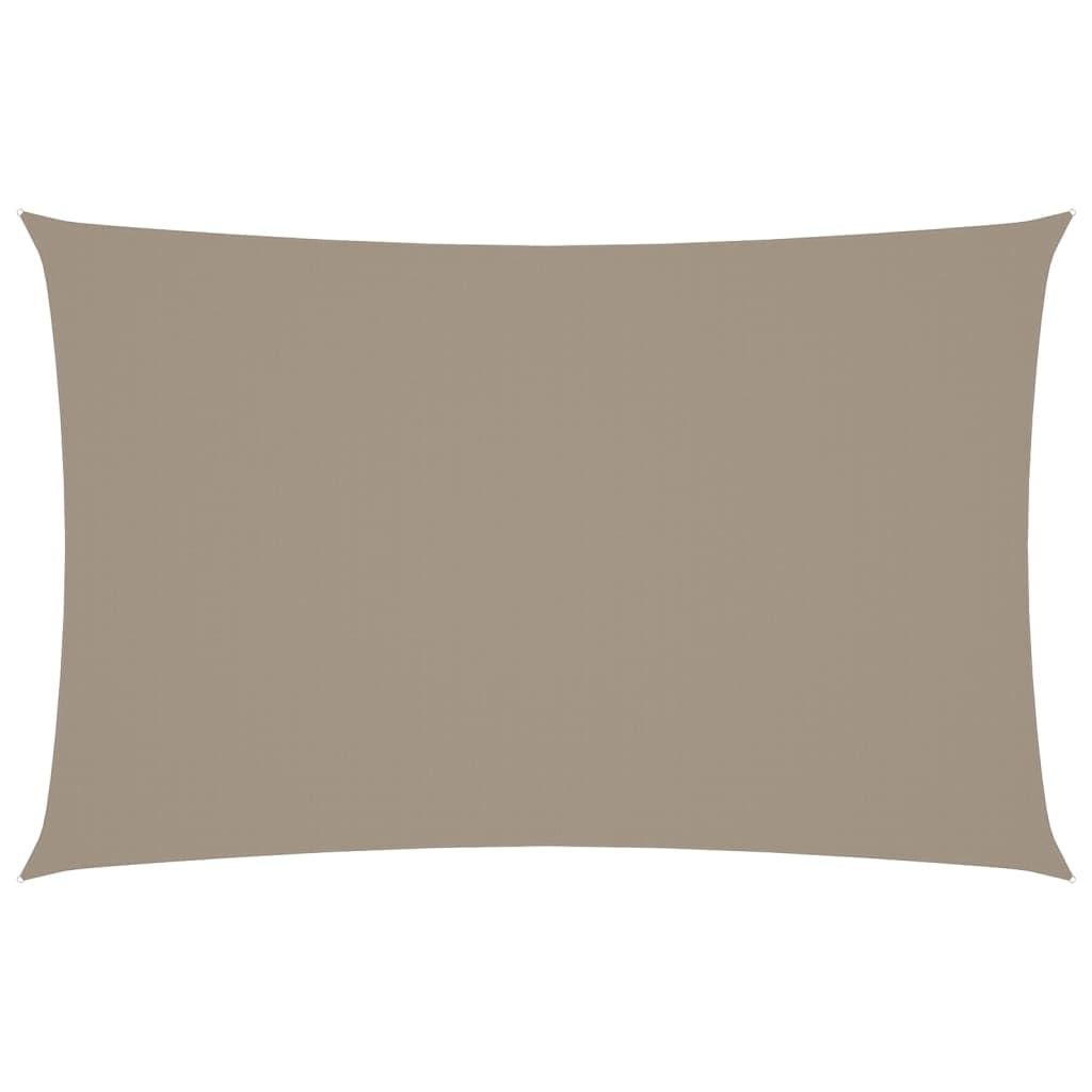 vidaXL Sonnensegel Wasserfest Sonnenschutz Windschutz Sonnendach UV Schutz Garten Terrasse Balkon Oxford-Gewebe Rechteckig 5x8m Taupe