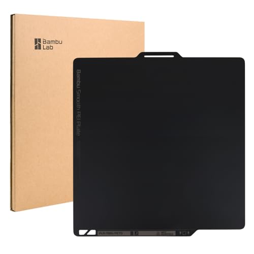 3DTOOLS Bamboo LAB Original Double Sided Smooth PEI Build Plate 257x257MM Spring Steel Plate for Bambu Lab X1C / X1 / X1E / P1P / P1S / A1 3D Printer