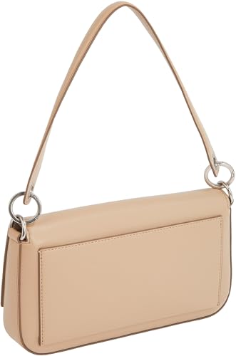 Calvin Klein Donna Borsa a Spalla Sculpted Flap Pouch con Logo, Grigio (Crockery), Taglia Unica - Immagine 1