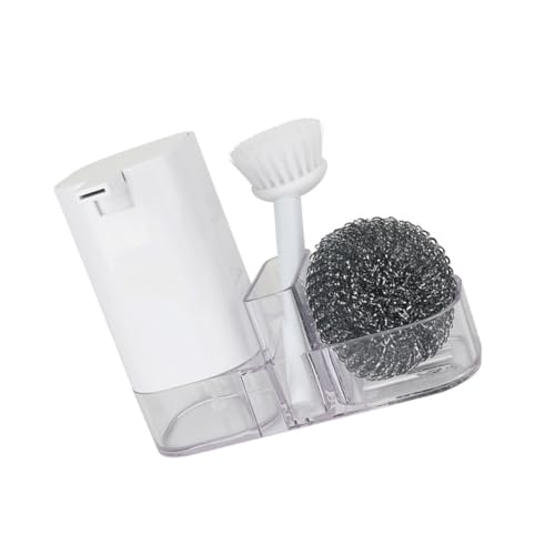 WOFASHPURET Comprehensive Kitchen Cleaning Kit Steel Wire Ball Brush Bristle Brush Holder Scouring Pad Bottle Efficient Cleaning Tools