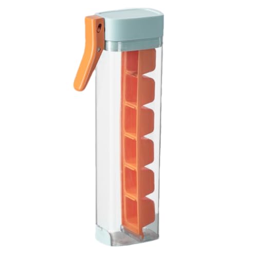 プレス式トレイ ? 蓋付き6キューブシリコンモールド 再利用可能なスクエア製氷機 ウイスキー&カクテル用 | 漏れ防止冷凍庫容器 バーボン/コールドドリンク用 クリエイティブなTreezer製氷型