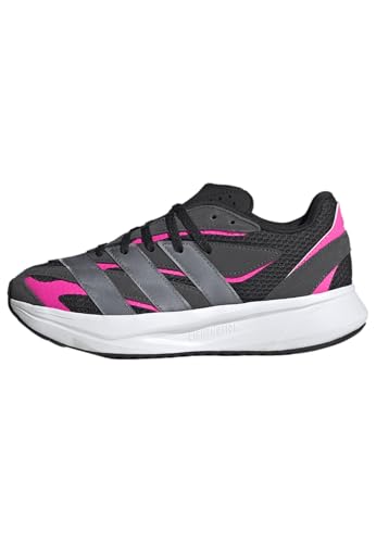 adidas Lightblaze Sneaker, Black/Iron Metallic/Lucid Pink, 4 US Unisex Big Kid4
