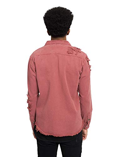 Image of VICTORIOUS Men's Distressed Denim Jacket