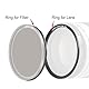 77 Mm Magnetischer Objektivfilter-Adapterring, Wandelt 77 Mm Schraubgewindefilter in Magnetischen Filter um, Magnetisches Kameraobjektivfilter-Adapterring-Set aus
