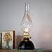 Lehman's Vintage Style Oil Lamp, Classic Nomad Model Burns Kerosene or Lamp Oil, Round Font with Curved Carrying Handle, Steel Burner, Glass Chimney and Wick for Non-Electric Lighting or Emergencies