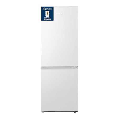 Fridgemaster MC50175A 50cm Freestanding 60/40 Fridge Freezer - 175-litre capacity with Crisper box - Reversible Door - LED Lighting- 4 Star Freezer Rating - White - E Rated