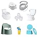 OULIGET Potty Chair Liners with Elastic, Portable Potty Training Bags, Potty Refill Liners Disposable for Toddlers Kids and Baby,Toilet Seat Cover,17x8Inches,Clear