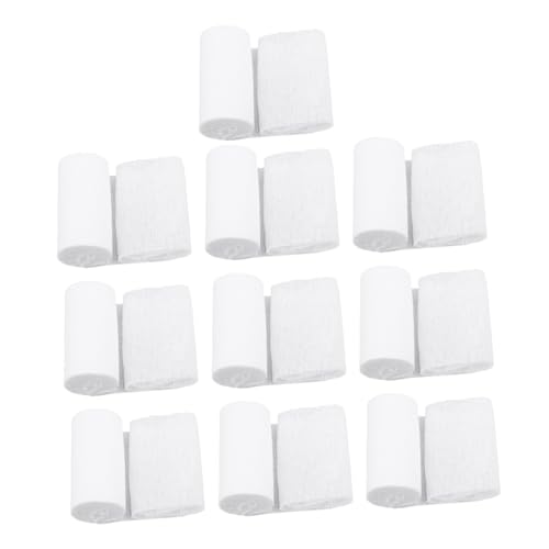 IMIKEYA 10 piezas rollos de gasa 8x600cm vendaje para primeros auxilios, cinta para compresión desechable para cuidado de heridas, entrenamiento y deportes de emergencia miniatura 1