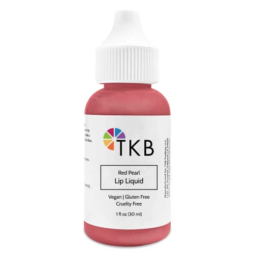 TKB Lip Liquid Color | Liquid Lip Color for TKB Gloss Base, DIY Lip Gloss, Pigmented Lip Gloss and Lipstick Colorant, Made in USA (1floz (30ml), Red Pearl) image 2