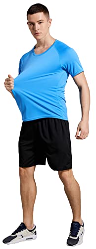 Image of BUYJYA 5Pcs Men's Compression Pants Shirt Top Long Sleeve Jacket Athletic Sets Gym Clothing Mens Workout Valentine's Day gift