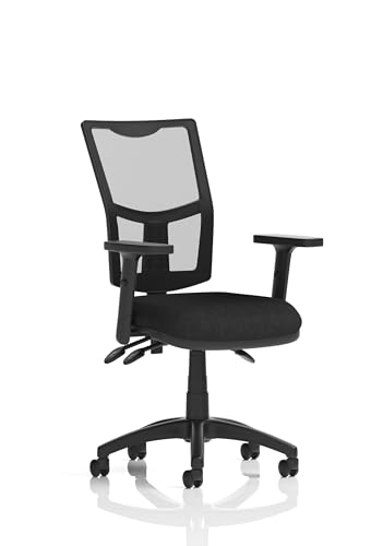 Image of Dynamic Eclipse Plus III Lever Task Operator Chair Mesh Back With Height Adjustable Arms Black