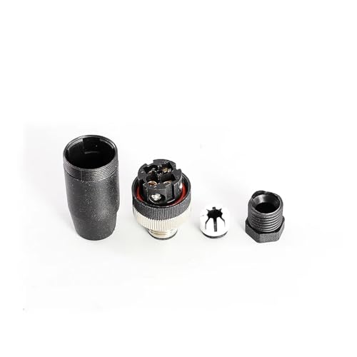 Conector M12 hembra de 5 pines en codo impermeable para aviación con acoplamiento roscado 20 uds 7