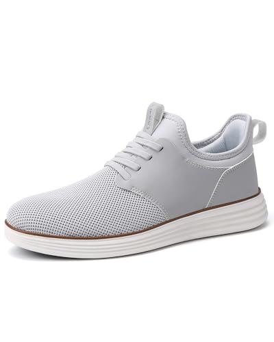 Image of VILOCY Mens Slip On Casual Dress Shoes Hands Free Fashion Sneakers Mesh Tennis Walking Work Shoes Comfortable Breathable Lightweight Non Slip