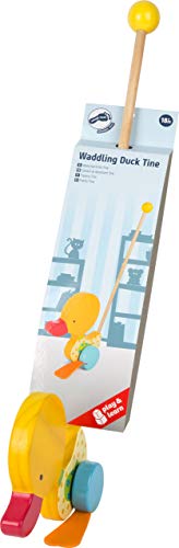 small foot Schiebetier Watschel-Ente aus Holz, Lauflernhilfe für die ersten Gehversuche, ab 18 Monaten, 3357