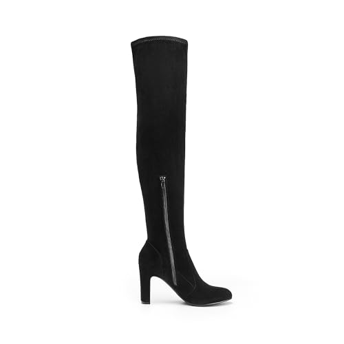 DREAM PAIRS DREAM PAIRS Over The Knee Boots for Women Knee High Boots Thigh High Boots for Women,Size 9,Black-Suede,SDOB2403W
