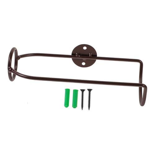 Hoement Estante de Vino de Pared de Hierro Europeo Soporte Metálico para Botella Diseño para Decoración de Hogar para Bares y Cocinas Color Rojo Cobre