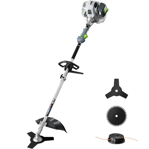 36cc Gas Powered Weed Eater String Trimmer, 3 in 1 Gas Weed Wacker, Powerful 2 Stroke Yard Tool,Quick Start Grass Cutter for Home Garden Lawn Trimming