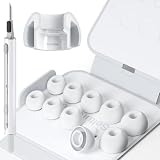 Seltureone【5組+1本】イヤーピース AirPods Pro 第3世代対応 (XXS/XS/S/M/Lサイズ 各1ペア) ソフトシリコン素材 フォーム材注入 低反発素材 ハイブリッド構造 密度感・装着感アップ Airpods Pro3交換用イヤーチップ 滑り止め クリーニングペン付き 収納ボックス付き 日本語説明書付き