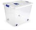 PLASTIC FORTE, Caja de almacenamiento, Multicolor, 86 litros, con ruedas