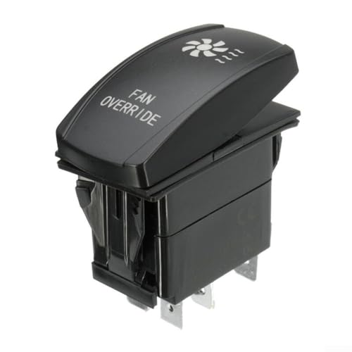 Interruptor basculante modelo 544302 para anulación de ventilador con clasificación de 12 V 20 A e indicadores LED rojos duales compatibles con UTV para maquinaria de camiones ATV