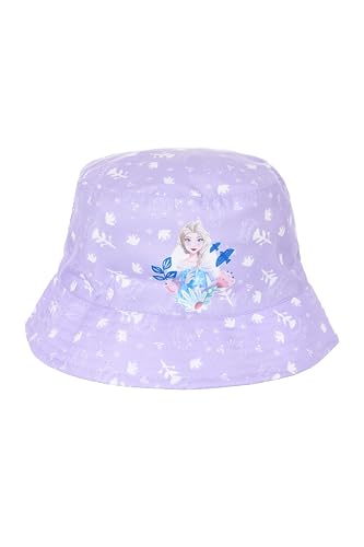 Disney Frozen Girls Bucket Hat Fisherman Hat Design Kids Summer Hat Girls, Purple, 53 cm