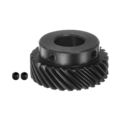 HARFINGTON Helical Gear 16mm Inner Dia 28T 1 Mod Hardened 45# Steel Spur Diff Differential Motor Spiral Bevel Gear RC Replacement Parts, Left Direction Cover