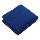 Riuulity Forro para Saco de Dormir, Sábana de Viaje de Poliéster Lavable, Portátil, Reutilizable, con Diseño de Hebilla a Presión, para Acampar, Senderismo, Casa (Azul Oscuro)