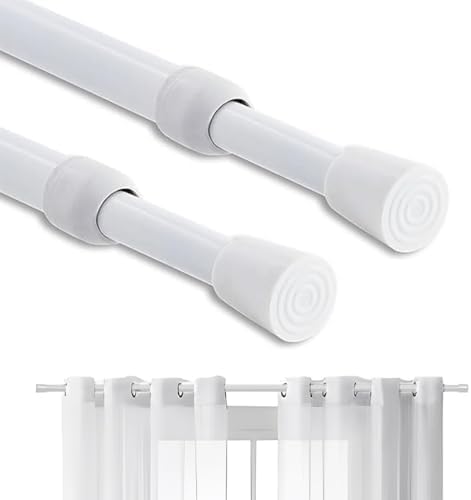 Kit Tringle Extensible Et Embout En Métal Et Aluminium Blanc Laqué