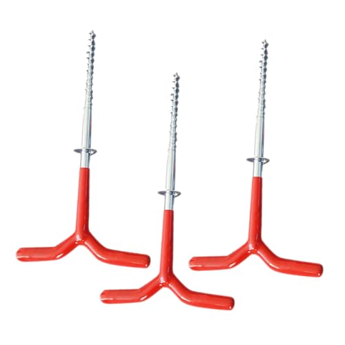 Toddmomy 3pcs Ice Tent Stakes Spiral Anchor Pegs for Secure Outdoor Camping Easy Installation Tent Anchors for Winter Fishing Travel Enhanced Stability Ground Nails