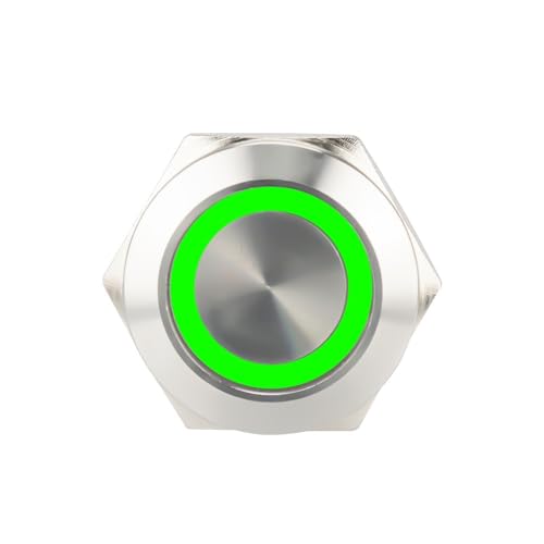 Interrupteur bouton-poussoir momentané 8mm LED verte mini bouton poussoir 12V 24V