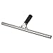 UNGPR45 Pro Stainless Steel Window Squeegee, 18 Inch Wide Blade, Black Rubber, Straight