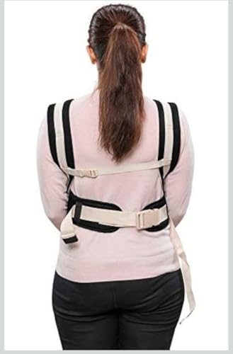 Image of Baby Carrier, Brown and Cream, Ergonomic Design with Padded Straps, Front and Back Carry (navyblue&Beige)