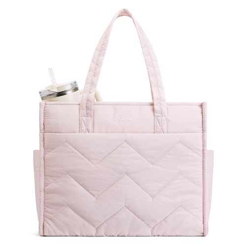 Image of G4Free Tote Bag for Work, Lightweight Structured Large Tote Handbag with Multi-Compartment and 40oz Cup Holder for Women