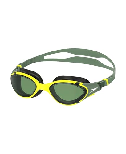Image of Speedo Unisex Adult Biofuse 2.0 Polarised Tint-Lens Swim Goggles - Black & Green