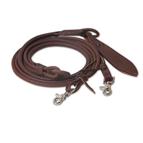 Rêne romaine cuir lourd Professional's Choice de 137cm robuste et fabriquée aux USA