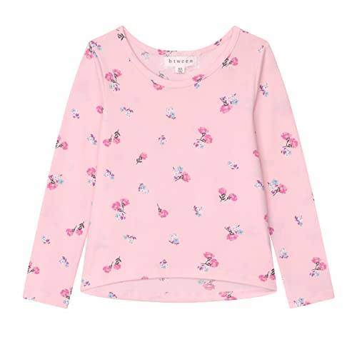 Image of Girls Long Sleeve Fall Graphic Tops, School Sports Tees, 4 Pack Multiple Pattern Tshirts