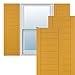 Ekena Millwork TFP001HF18X065TU True Fit PVC Horizontal Slat Framed Modern Style Fixed Mount Shutters, (Per Pair-Hardware Not Included), 18"W x 65"H, Turmeric