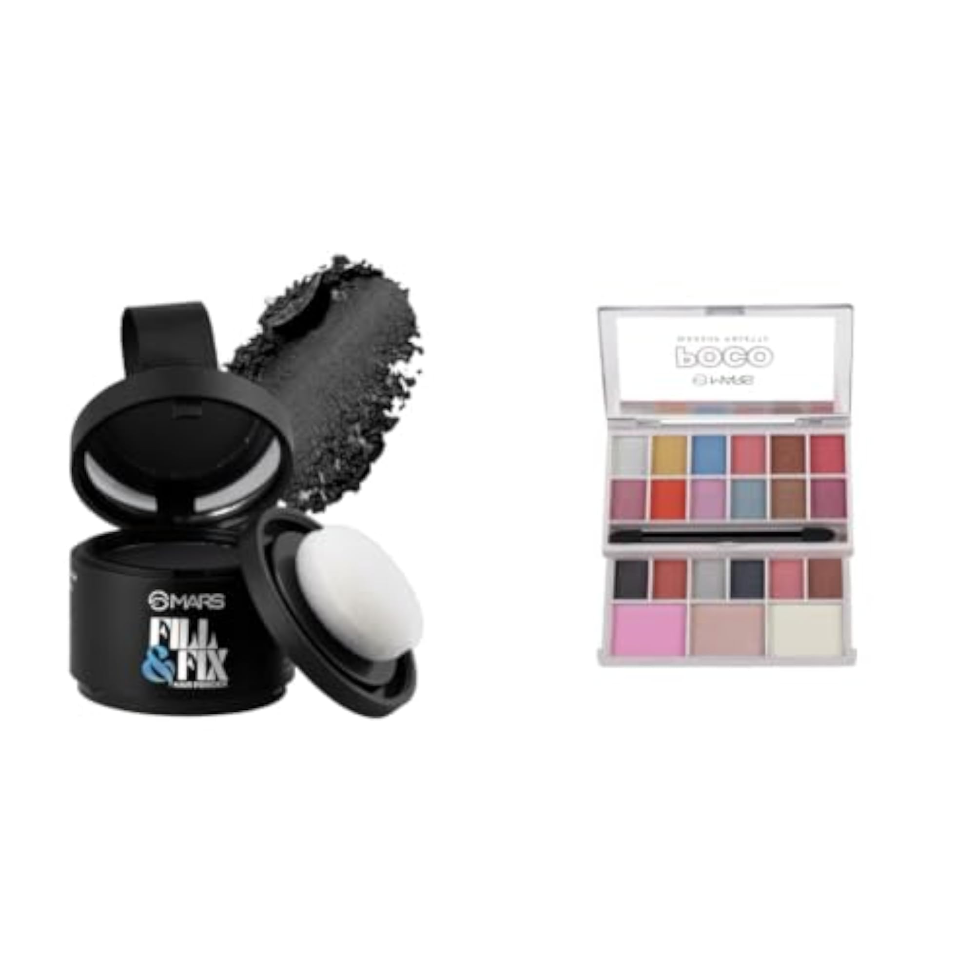 Fill Fix Hair Cover Up Powder, Black, Poco Face Makeup Palette