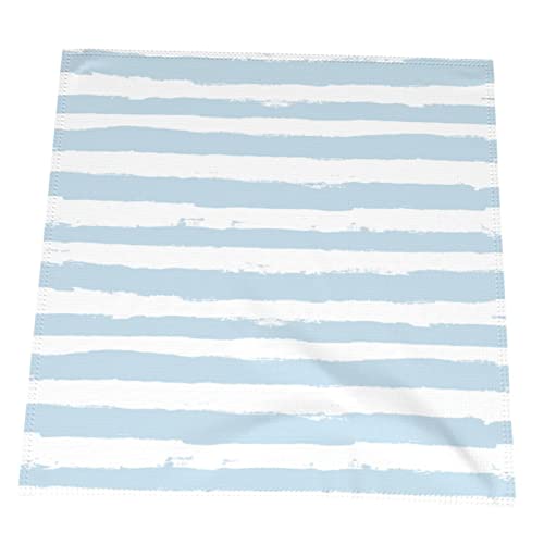 Hellblaue Streifen Stoffservietten, 4 Stück Cover