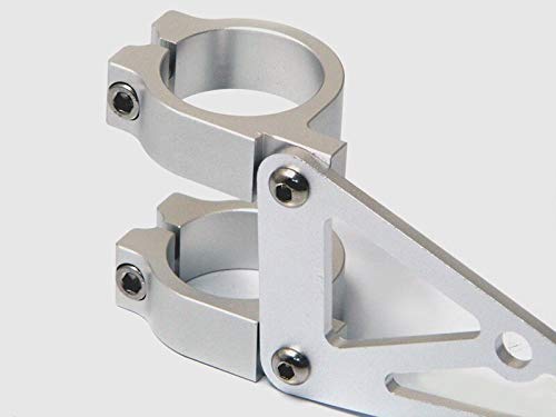 Alchemy Parts Supporti Faro Moto Per Forcella 37-38mm, In Alluminio CNC, Stile Razor, Coppia - 3