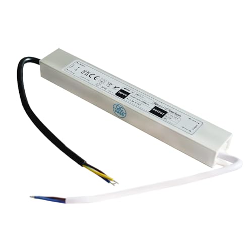 Noobibaba LED Driver 12V 30W, Waterproof Power Supply, 240V to 12V Slim Transformer for LED Strip Light, Modules, MR16 G4 MR11 Spotlight Bulbs, Kitchen Bathroom Lamps, 1 Piece