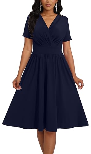 Image of DinyIn Women's 2025 Summer Short Sleeve Casual Dresses