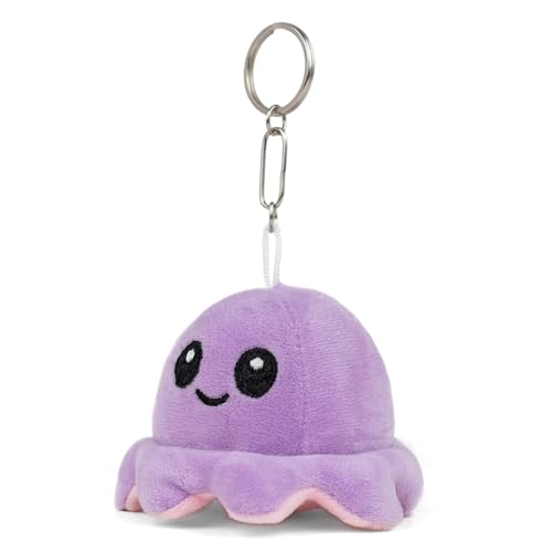 Image of Mirada Octopus Plush Soft Toy Keychain Purple | Mini Plush Toy Bag Charm for Kids & Girls | Mini Soft Toys, Cute Soft Toys, Stuffed Animals, Gift Item, Keyring, Bag Clips for Backpacks | 11cm