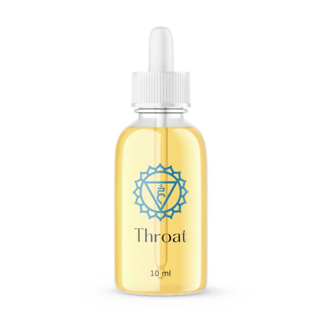 Throat Chakra Facial Serum Essential Oil Blend, Natural & Organic Moisturizing Serum for Face with Sunflower, Argan, Apricot, Rosemary, Lavender Oils for Spiritual Journey, Peace, Deeper Connection