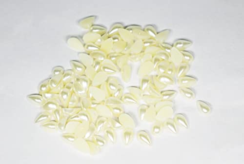 Image of Leaf Half Cut Pearls Beads Moti for Craft Jewellery Embroidery Making Purpose Round Shape Moti. (500)