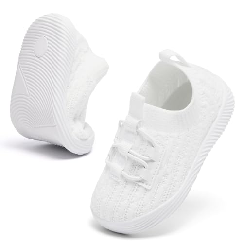 MORENDL Toddler Slip On Sneakers Baby Walking Shoes Non-Slip Breathable Boys & Girls Tennis Shoes Infant Running Shoes4