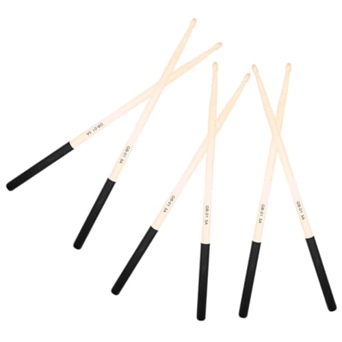 3 pares de baquetas de madera de arce para batería miniatura 6