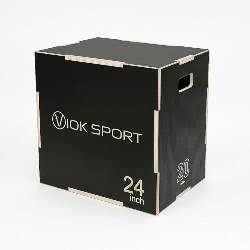Cajón de salto pliométrico negro VIOK SPORT estable y multifuncional