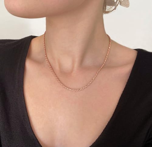 Image of Freekiss Layered Necklace Set for Women Stackable | Herringbone Snake Cuban Rope Chain, Dainty Choker, Layered Stackable, Non Tarnish, Hypoallergenic, Adjustable 14-18.5 inch