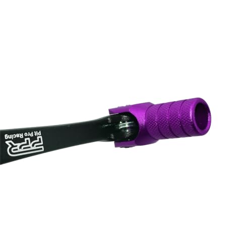 Image of Gear Shifter Lever, Alloy Aluminium Folding Shifter Lever Fits for Motorcycle BSE CRF 110 TTR 125 Motorcycle 50cc 110cc 250cc Dirt Pit Bike (Black-Purple)